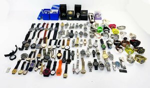 【中古・ジャンク品】1円 腕時計等 100点以上まとめ CASIO ADIDAS guess DIESEL SEIKO BURBERRY FOSSIL 他【稼働品有/総重量：約8.1kg】.,