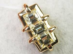 【3685E】K18ゴールド 天然ダイヤモンド 0.48ct/1.0g ペンダントトップ