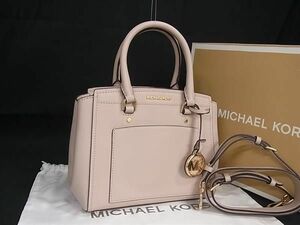 ■新品同様■ MICHAEL KORS マイケルコース PVC 2WAY ハンドバッグ ショルダー クロスボディ ピンク系 AW5364