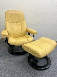 EKORNES/エコーネス★Stressless ストレスレス チェア リクライニングチェア イエロー 人間工学 シングルソファ オットマン