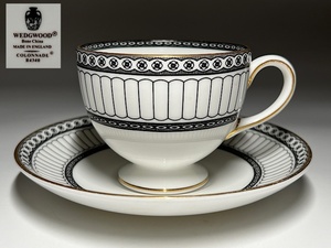 【瑞】ウェッジウッドWEDGWOOD 　COLONNADE　カップ＆ソーサー