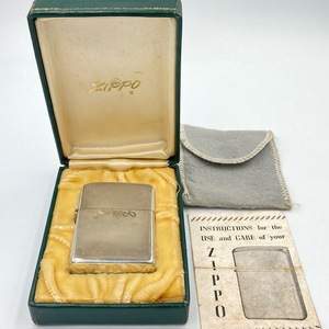 ジッポー ZIPPO ライター 希少なケース 未使用品 垂直刻印 3バレル 1947～1949年頃 スターリングシルバー ニッケルシルバーインナー