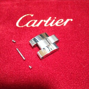 Cartier 純正 1 コマ 正規 カルティエ SS 駒 メンズ ロードスター 幅 18mm 延長 16.5mm 長さ 21mm ベルト ブレスレット 調整 ステンレス 01