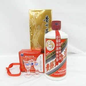 1円～ 【未開栓】貴州茅台酒 マオタイ酒 天女ラベル 2020 MOUTAI KWEICHOW 中国酒 500ml 53% 948g 箱/グラス/冊子付 11551859 0426