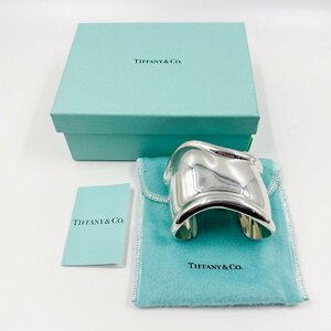 ティファニー TIFFANY & Co. エルサ・ペレッティ ボーン カフ バングル SV925 ミディアム 左手用 レディース 中古 美品 [質イコー]