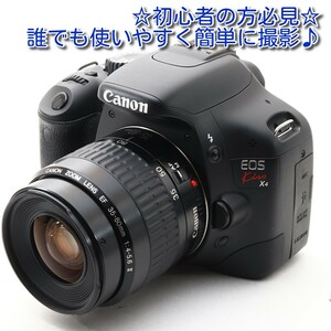 中古 美品 Canon EOS Kiss X4 レンズセット キヤノン カメラ 一眼レフ 人気 おすすめ 入門 新品8GBSDカード付