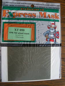 eduard Express MASK　XT099　YPR 765 wheel mask　For AFVclub kit　エデュアルド 1/35　YPR765 歩兵戦闘車　ホイール　AFVクラブ用