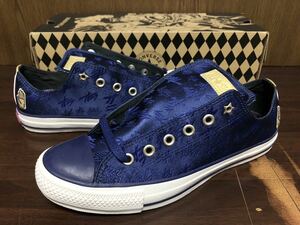 14年製 完全受注生産 CONVERSE ALL STAR OX JO2 JOJO コンバース オールスター ジョジョの奇妙な冒険 空条承太郎【1CJ591】西陣織 紺 US7.5