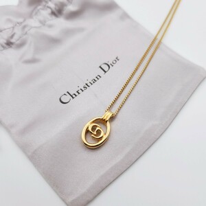【極美品】　Dior　ネックレス　ディオール　CD ロゴ　希少　刻印 アクセサリー ゴールド　ブランド