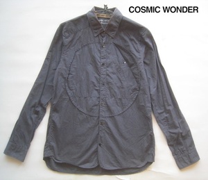 希少!!コズミックワンダー COSMIC WONDER Light Source*サークルシリーズ コットンシャツ 3 実寸M 日本製 濃いグレー ライトソース