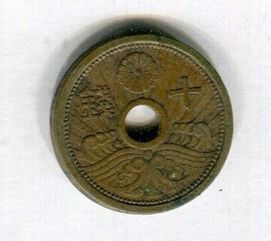 【コイン】『10銭硬貨』昭和14年　汚れ多し