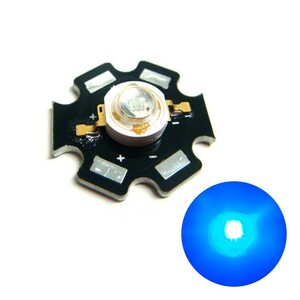 Edison POWER LED 1W 青色 EDEB-1LA1 星型ヒートシンク付き 50個