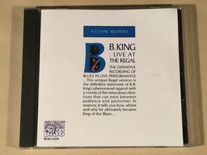 CD(米盤)■B.B. KING／LIVE AT THE REGAL■良好品！