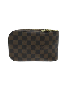 LOUIS VUITTON◆ジェロニモス_ダミエ・エベヌ_N51994/ショルダーバッグ/ウエストバッグ/レザー/PVC