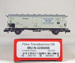 MODELLBAHN-UNION #MU-N-G56006 ＤＢ（旧西ドイツ国鉄） Ｉｃｆｒｓ４００型冷蔵車　TRANSTHERMOS（ホワイト）