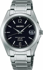 ★見やすい時計シリーズ★SEIKO/セイコー ソーラー電波 日付表示機能 チタン製 メンズ 腕時計 SBTM229
