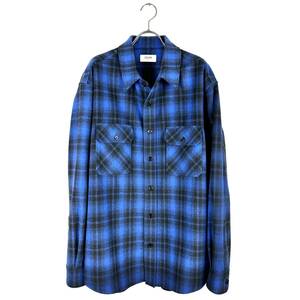 CELINE(セリーヌ) Shortsleeve Check Shirt (blue)