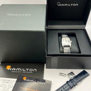 美品 Hamilton ハミルトン アメリカンクラシックボルトン メンズ腕時計 H13421611 クォーツ スモセコ BOULTON SMALL SECOND 動作品 箱あり