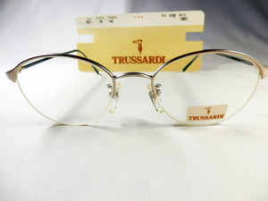 ■反射防止コーティング付き(老眼、近眼どちらでも可)【ブランド】TRUSSARDI　●男女兼用タイプ◆つや消しシルバー/クリアブルー　新品