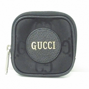 グッチ GUCCI 645060 オフザグリッド ジャガード×レザー 黒 ポーチ