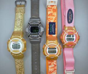 ☆時計 ☆CASIＯ (カシオ)☆Baby-G・G-SHOCK クォーツ 腕時計 4本セット☆稼動品☆電池交換済み『VRW-151』