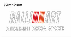 RALLIART（中抜き）MITSUBISHI MOTOR SPORTS　切り文字ステッカー　1枚