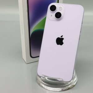 Apple iPhone14 128GB Purple A2881 MPUYJ/A バッテリ100% ■SIMフリー★Joshin4770【1円開始・送料無料】