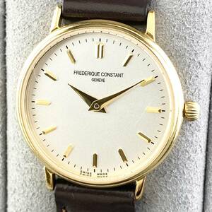 【1円〜】FREDERIQUE CONSTANT フレデリック コンスタント 腕時計 レディース シルバー文字盤 ゴールド ラウンドフェイス 可動品