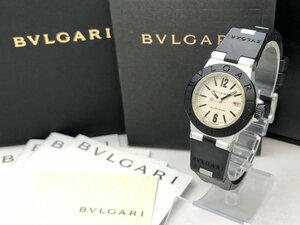 1円～/BVLGARI/ブルガリ/ALUMINIUM/アルミニウム/AL29TA/3針/デイト/シルバー文字盤/ラウンド/箱・付属品付/クォーツ/腕時計/ジャンク/T206