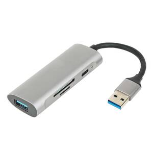 新品　USB3.0 ドッキングステーション　SDカードリーダー　SD/microSD/USB3.0/type-C 