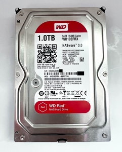 動作確認済 中古 NAS用HDD WD WESTERN DIGITAL Red 3.5インチ SATA 1TB WD10EFRX Crystal Disk Info 正常 フォーマット済 ハードディスク