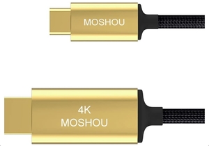 Sikai 4K USB-C → HDMI 変換ケーブル 1.5m 4K@60Hz 2K@30Hz 1080P 720P 新品 送料込み