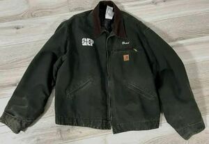 【USA製】カーハート デトロイトジャケット モスグリーン 2XL carhartt Detroit Jacket J97 MOS ジョニー・デップ【超レア】