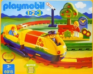 レア　Playmobi　6915　１・２・３　モータートレイン　プレイモービル