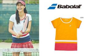 新品！　Babolat（バボラ）　レディース　トリコロール ショートスリーブシャツ　（オレンジ）