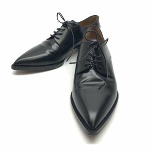 Dior ディオール ダービーシューズ KDL022 革靴 サイズ37D(約23.5cm) プレーントゥ カーフスキン 黒 ブランド レディース 管理RY19002783