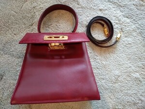 値下げ（ほぼ未使用　中古美品）フェラガモ ２Way　ハンドバッグ ガンチーニ レザーSalvatore Ferragamo o212193 一部リザードパターン