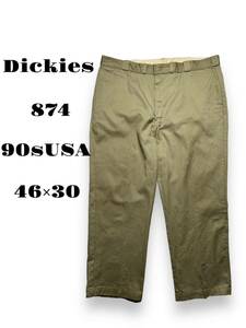 90s USA 古着　ワークパンツ　チノパン　ディッキーズ　Dickies