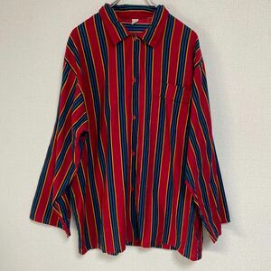 80s 90s ユーロ ヨーロッパ ビンテージ ヴィンテージ コットン ストライプ シャツ パジャマシャツ ボックス レア デザイン 古着 オールド