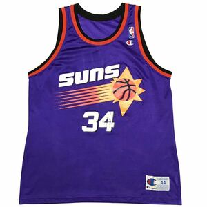 【USA製】90s Champion チャンピオン NBA サンズ チャールズバークレー ユニフォーム メンズ44/L 紫 バスケ タンクトップ ヴィンテージ