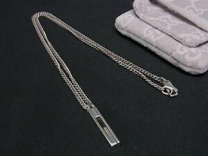 1円 GUCCI グッチ ブランデッドG SV925 ネックレス ペンダント アクセサリー シルバー系 AV9243