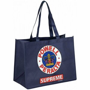 Powell Peralta (パウエル・ペラルタ) エコバッグ トートバッグ カバン Supreme Non-Woven Shopping Bag - Navy 12 x 16 スケボー