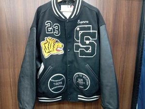 冬 美品 Supreme シュプリーム Tiger Varsity Jacket スタジャン ジャケット ストリート XL ブラック