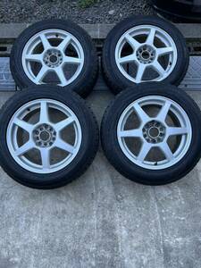 ブリヂストン GIRO ホイール 16×7J +48 リム径73 PCD100/114.3 iLINK WINTER IL868 205/60 R16 中古