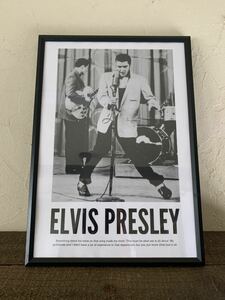 ELVIS PRESLEY エルビス A4 ポスター 額付き 送料込み rockabilly 50s Ⅳ