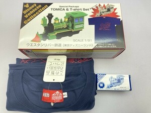 トミー 1/91 ウエスタンリバー鉄道 スペシャルパッケージ トミカTシャツセット ※まとめて取引・同梱不可 [32-1054]