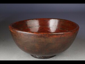 【西】Ｑ214 木製 漆鉢
