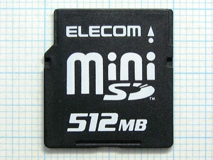 ★ELECOM miniSDメモリーカード ５１２ＭＢ 中古★送料６３円～