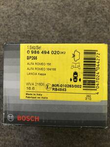 【処分品】ボッシュ BOSCH ブレーキパッド リア用 アルファロメオ 156 166(936) 0986494020