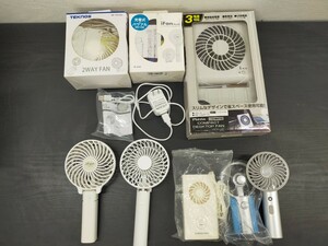 1円〜☆ ハンディファン 扇風機 携帯扇風機 8個セット